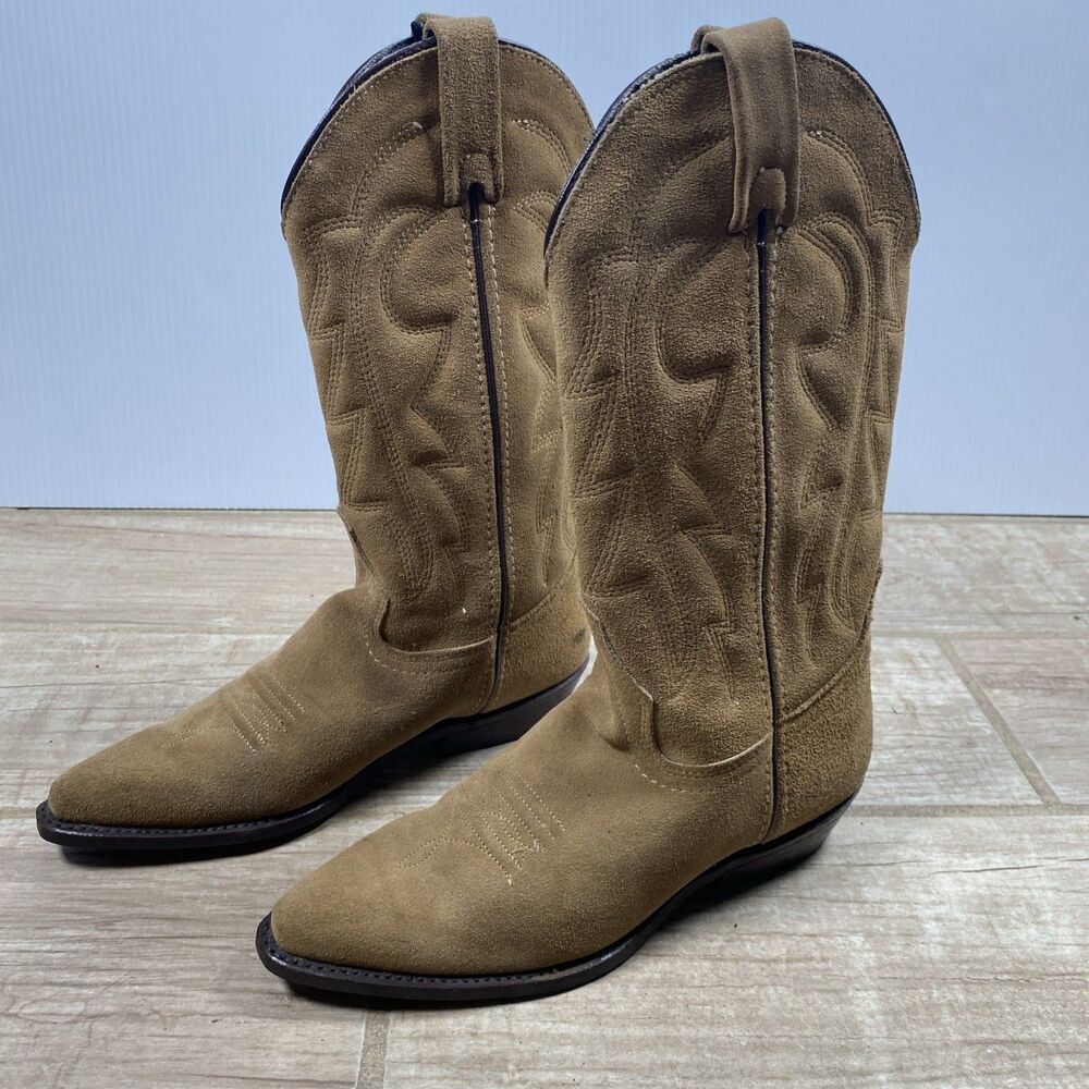 Vitorio Ricci Cowboy Boots Men’s Size 7M Suede Leather Made in Mexico Western